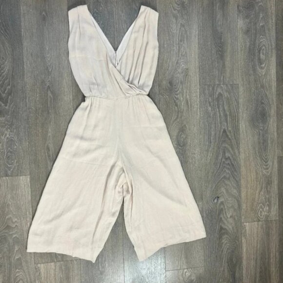 Babaton Aritzia Maximillian Jumpsuit Wide Leg Crop Denude Beige Taupe Size XS - Picture 13 of 15